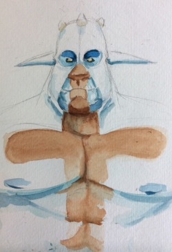 chocolate-beverage:  Watercolors are so fun to use. Featuring Urdin Rust the demon and Holofernes the orc.