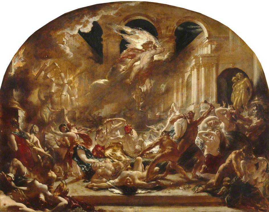 transistoradio:  William Etty (1787-1849), The Destroying Angel and Daemons of Evil