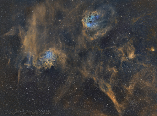 A mosaic of the nebula structures in constellation Auriga | by Paul C. Smith. [1600x1180]