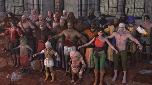  The Witcher 3 Character Pack 5 Source Filmmaker Models of Madam Sasha, Jutta an Dimun, young Ciri, Uma, Sara, Joachim von  Gratz, Geralt in Yennefer’s underwear, plague doctors, novigrad  soldiers, valdkaarl berserkers, ofieri warriors, mage, merch