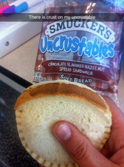 tastefullyoffensive:  Untrustable Uncrustable.