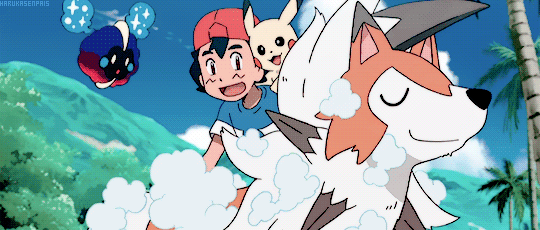 harukasenpais:“Lycanroc is a Rock type, yet it loves water and shampoo.”