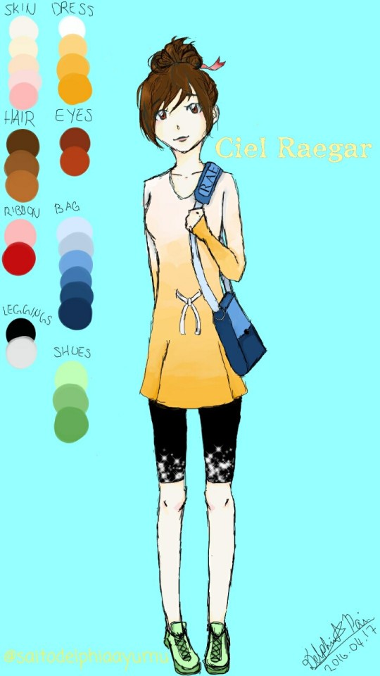 My OC: Ciel Raegar Her Eyes Are Naturally Blue And Brown, But At School She Wears Brown Contacts. Its