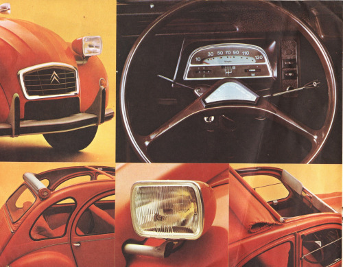 2CV folder for the british market, 1971. Unknown artist. Agency Delpire for Automobiles Citroën, Fra