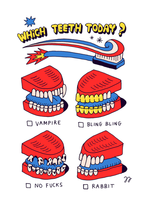 Pick your favorite set to smile or bark at others. Tell me what other type of teeth you&rsquo;d 