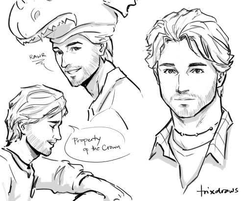 trixdraws: Some of you are probably into the rugged, mountain man type so… Sketching is actually a 