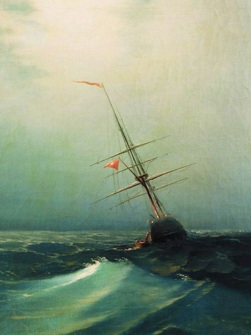 detailedart:Details of various affections for the sea and the ships, Ivan Aivazovsky, 1817-1900
