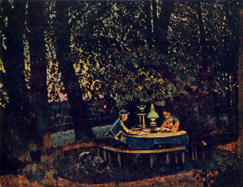 konstantin-yuon: The August Evening. Ligachevo, 1922, Konstantin YuonMedium: oil,canvas