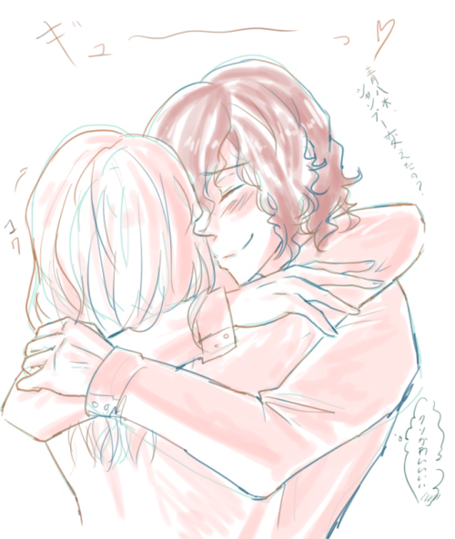 ame-gafuru:i looked thru my sketchbook and found a ton of t2 hugs??? oh and crying./edit: this doesn