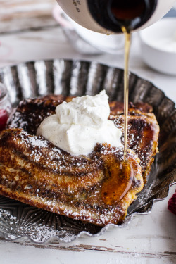 fullcravings:  Eggnog Chocolate Marzipan Babka French Toast