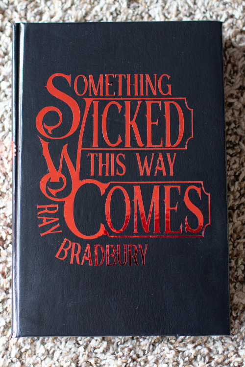 runawaymarbles:Something Wicked This Way Comes by Ray BradburyFirst time I got adhesive foil to stic