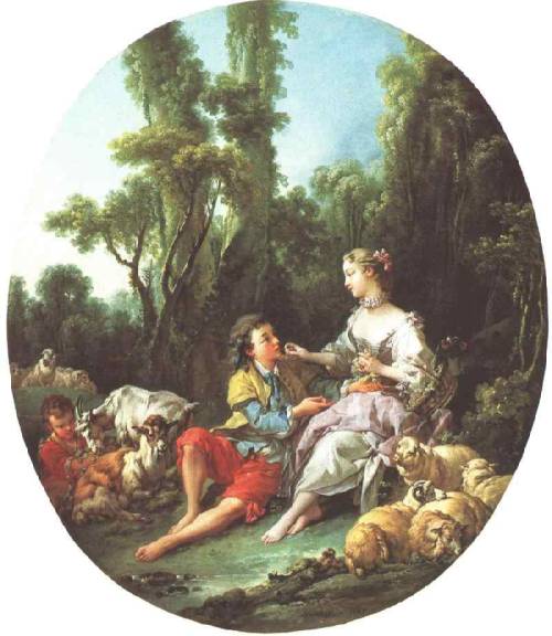 They Thinking About the Grape, 1747, Francois BoucherMedium: oil,canvas