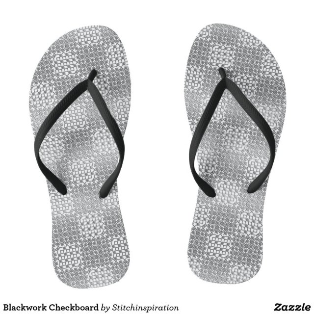 Blackwork Checkboard Flip Flops - Creative, Thong-Style Hawaiian Beach Sandal DesignsBuy This Design Here: Blackwork Checkboard Flip Flops

See All Creations by Fashion Designer: Stitchinspiration

When the beach, lake, swimming pool or backyard is calling, these awesome Hawaiian style flips flops are a fashionable answer!
Live, work and play with your feet enjoying maximum freedom and ventilation. Life really is a tropical beach in these sandals.

Product Information for Blackwork Checkboard Flip Flops:
- Thong style, easy slip-on design
- Choose between 2 different footbeds and 4 different strap colors
- Similar to Havaianas®
- 100% rubber makes sandals both heavyweight and durable
- Cushioned footbed with textured rice pattern provides all day comfort
- Made in Brazil and printed in the USA #sandals#shoes#footwear#fashion#sand#style#beach#beachgirl#ootd#summer#flip flops#casual