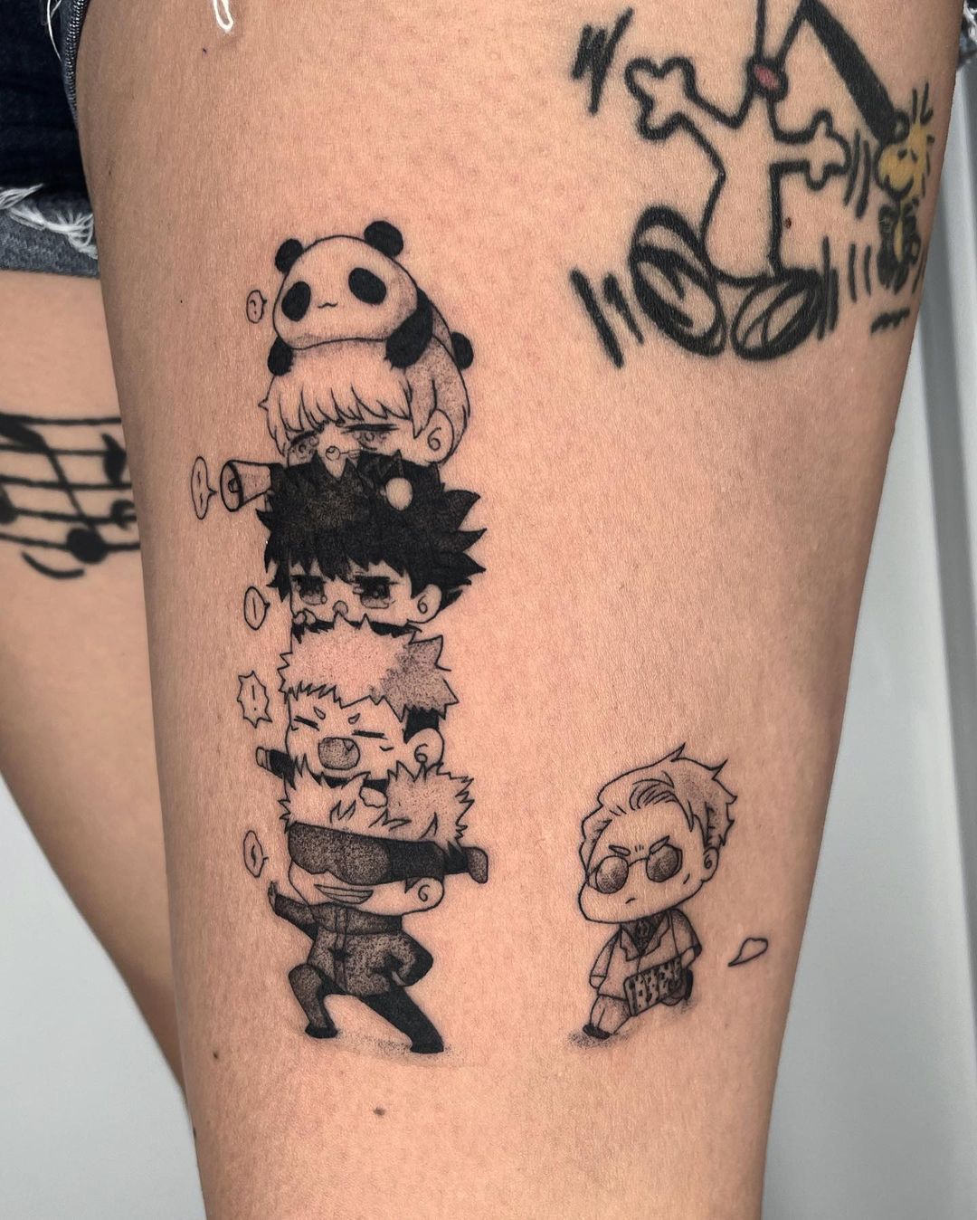 Ryan Williams on Instagram Welcome to my leg Satoru Gojo Thank you  mikendazzoart for this JJK tattoo xsadfamx JujutsuKaisen  SatoruGojo anime tattoo
