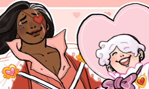 dumbiee: valentines day was forever ago, but i’m still makin goofy gaudy pics of my otps for it!!! ❤