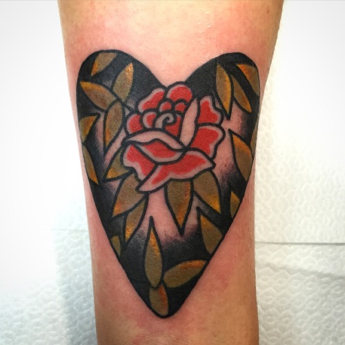 Jaboc Tattoos – Rose in heart. Jaboctattoo.com...