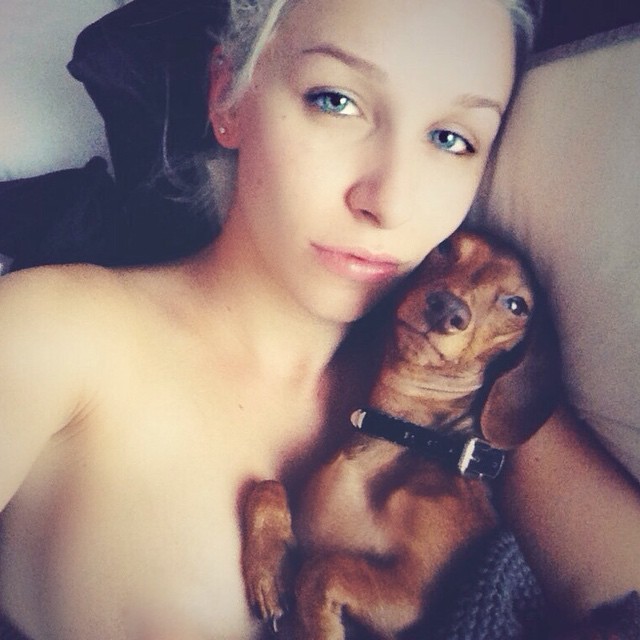 stevieshae:  Only need 2 wieners in my life; my dog and my man. And by December we’ll