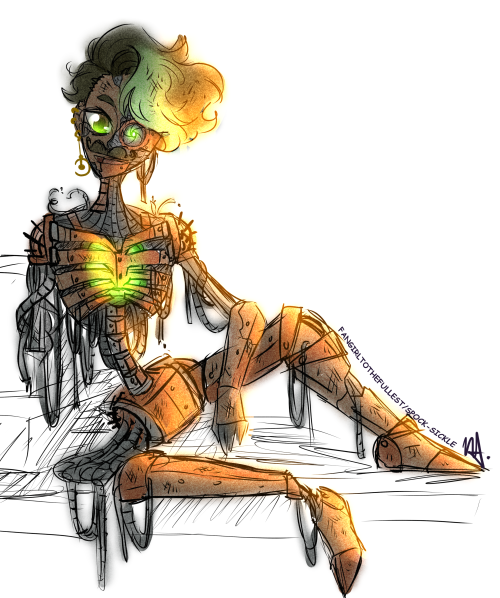 fangirltothefullest:Steampunk AU Remus in all his mangled glory! Thanks for coming to the stream!