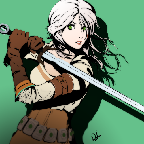 brinkofmemories:  Ciri from The Witcher 3, Persona style.Made some changes. Better now.