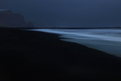 sickpage:  LarryVik Black Sand Beach at Dusk,