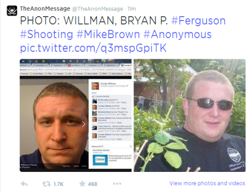 masturbators:  gphil:  That punk ass murdering cop motherfucker was posting on Facebook within hours after he killed Mike Brown. No fucking remorse. Fuck this dirty pig piece of shit. May you burn in hell Bryan P. William.    “nobody will find