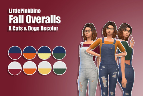 Fall Overalls - Cats & Dogs Recolor Good Morning! I am off to an already busy morning by recolor