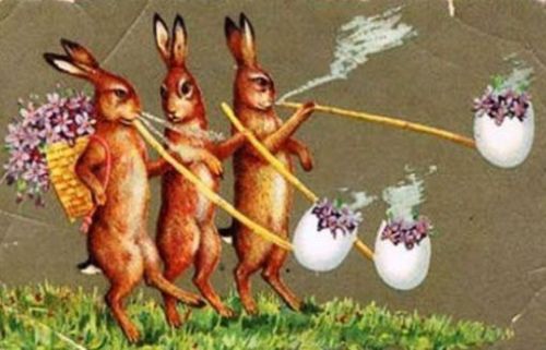 weirdchristmas: Bowlin’ bunnies. Happy Easter!