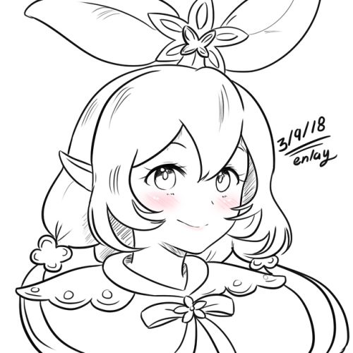  Quick Sketch of the adorable Sailor Yggy from Granblue Fantasy, for the 4th anniversary <3 