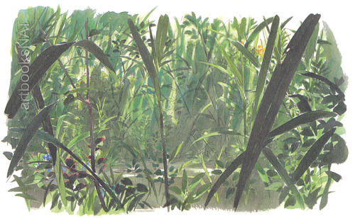 artbooksnat: Watercolored nature backgrounds from the Studio Ghibli film The Tale of Princess Kaguya