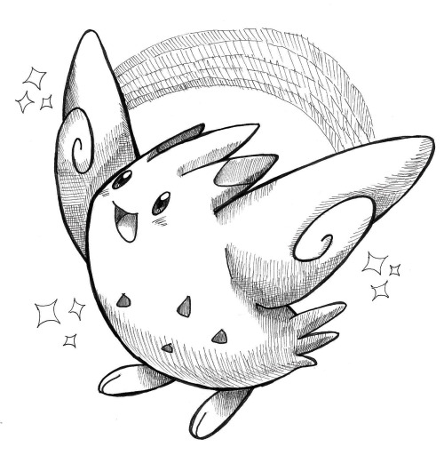 Inktober/PokéHalloween – Favorite of Cynthia’s PokémonI just love Togekiss