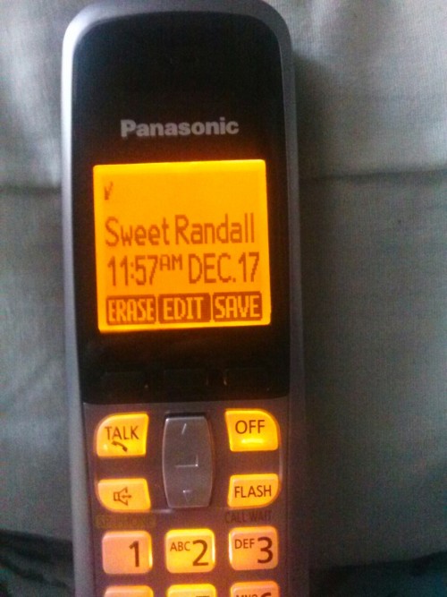 hotchristmas:who is sweet randall and why is he calling my houseYou better answer