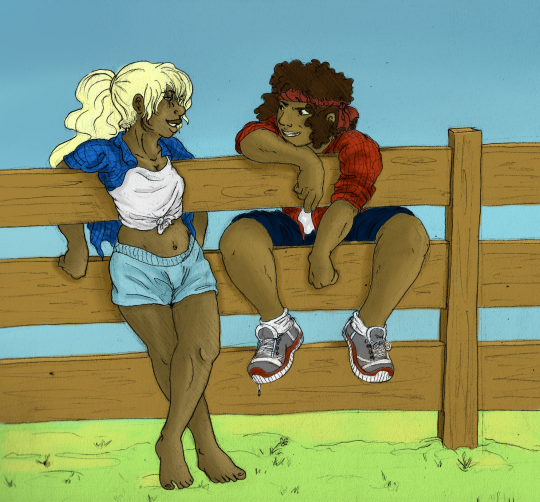 iceangel242:  So, i had fun coloring this art by rhinocio :D heres the original http://rhinocio.tumblr.com/post/128224677045/hey-i-put-on-the-flannel-came-the-gritty I