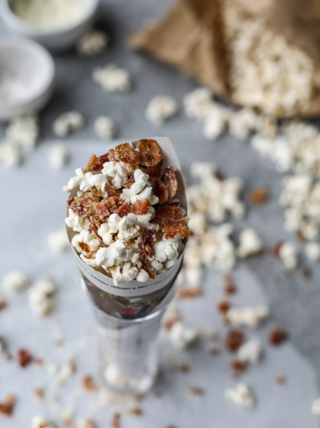 sweetoothgirl:    champagne caramel popcorn and bacon parmesan popcorn!