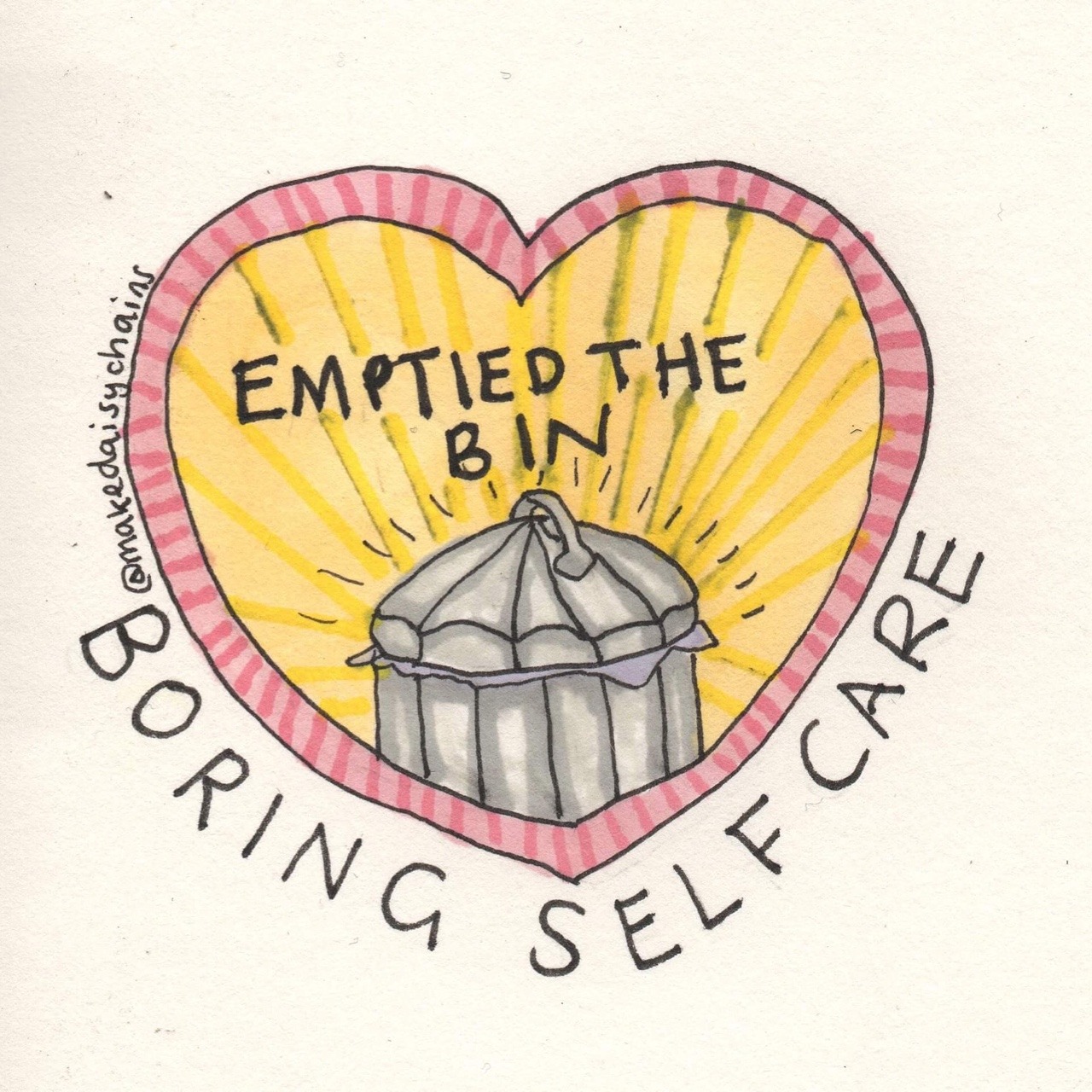 hannahdaisy: BORING SELF CARE series.   🗑📞💷💊🚿📩🚽📎  The next