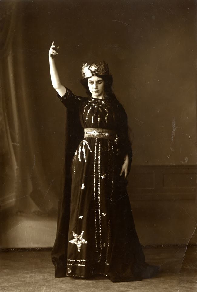vampsandflappers:  Latvian stage and film actress Lilija Erika in costume as a witch,