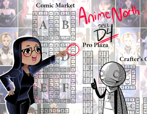 scottish-kitty:Yoo, so my friend @cylaela will be tabling at Anime North along with @rena-lli !!! 