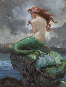 artbeautypaintings:   At odds with the sea - Lisa Keene