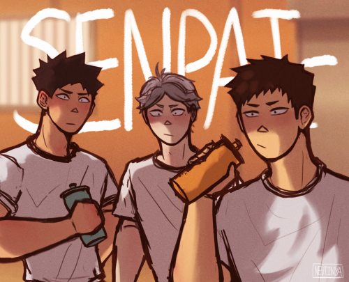 So, Headcanon That In The AU, Iwa Is Particularly Close To Suga Because Hell Yeah.