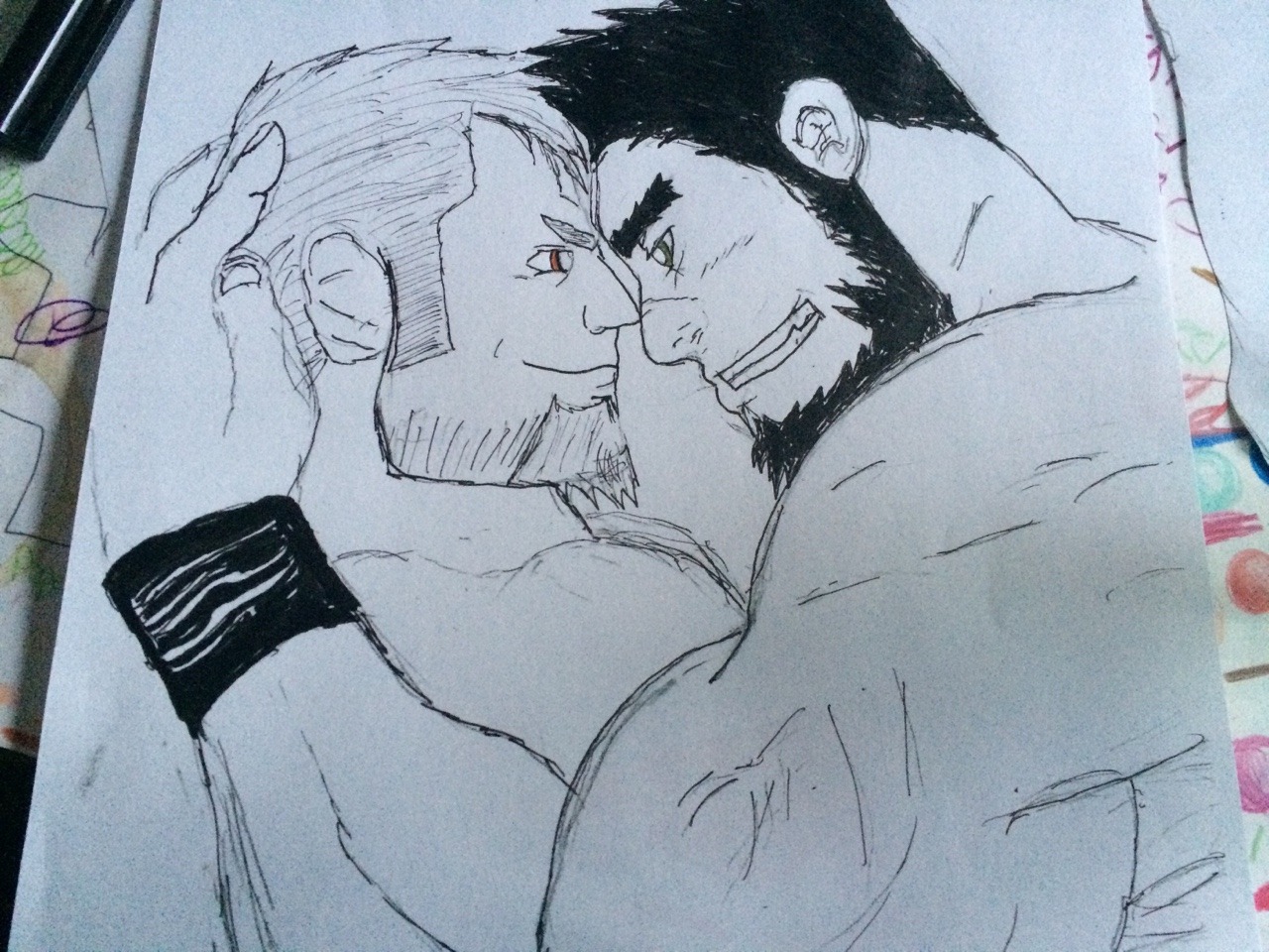 bara-detectives:  bara-detectives:  Work in progress.  Mick and John “Is you is