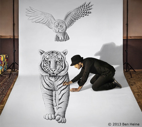 XXX pencilvscamera:  Artist’s Ben Heine 3D photo