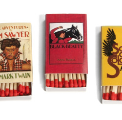 teachingliteracy:  via outofprintclothing: Match Book Set Brighten up your restricted reading section with our special edition banned books match book set, featuring titles Slaughterhouse-Five, The Adventures of Tom Sawyer, Black Beauty,Fahrenheit