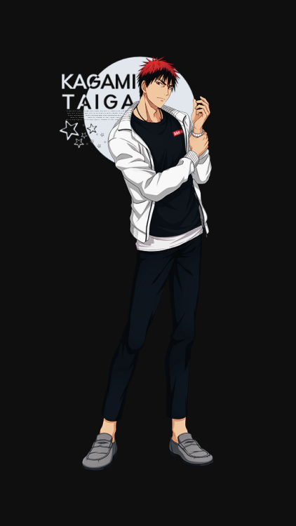 anjizu:aokagamonth 2019 - wallpaper  [540 × 960] Aomine Daiki & Kagami Taiga 「 Black/White 」