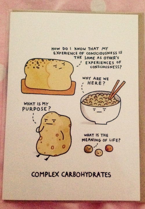 stayhungry-stayfree:  rosys-wonderland:  Complex carbohydrates are cute  OH MY GOD  Hahahah YESSS
