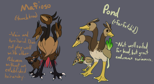 colorandcoffee: PHEW Dodrio variants! :D! I almost did all of them but had to stop before I hated my