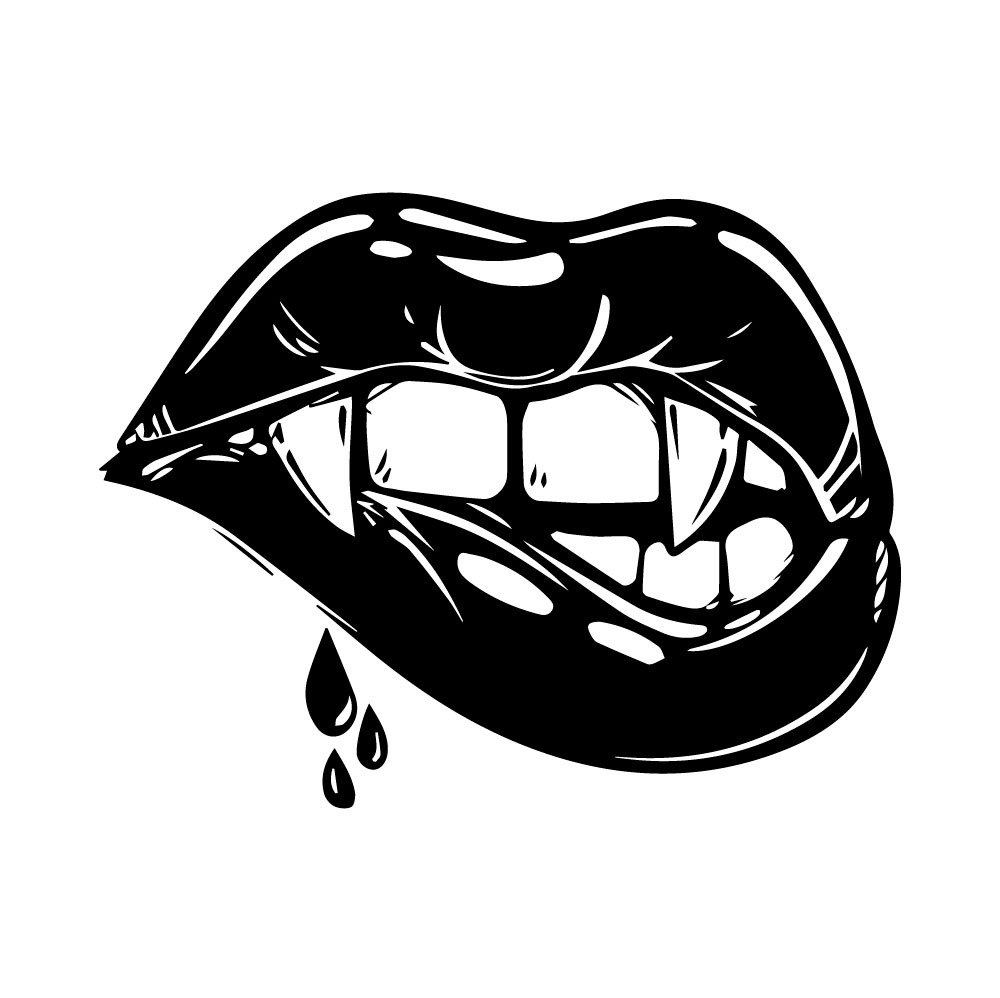 girls angry lip in vector art