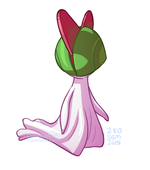 cloudedart:  → 280, 281, 280  / 386 | blog post with contest for stickers!  This is the Gardevoir image I used to create the art walkthrough for the blog!