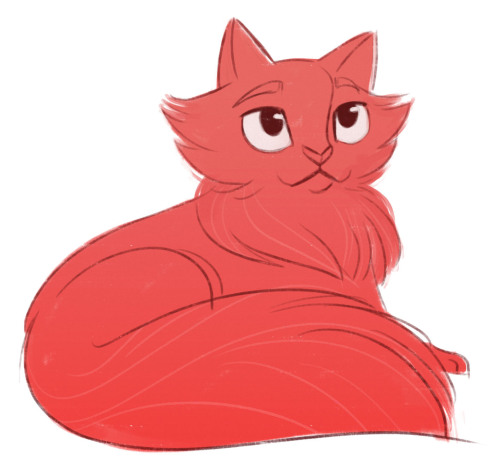 dailycatdrawings: 121: Red Cat Sketch