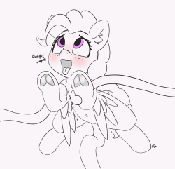 selbbap: Topic was - Surprise! Yellow flying Panko gets very snugly with some local tentacles :2c!  Mmnf~