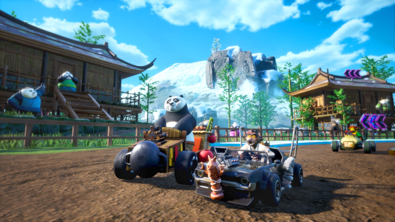 DreamWorks All-Star Kart Racing, Kung Fu Panda, The Bad Guys, Kart Racing, Racing, Colorful, Po, Mr. Wolf, Racing, Action, PlayStation 5, PS5