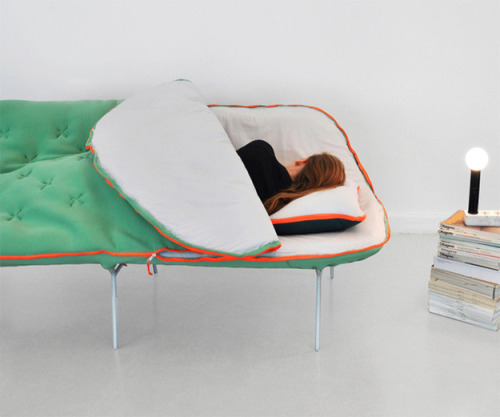 dont-do-womens-just-raf-simons: princessstarberry: Sleeping bag sofa - the need is so mighty.  